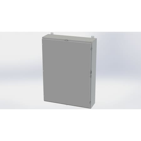 Saginaw Control & Engineering Clamps with Padlock Hasp Electrical Enclosures, 48 in H, 10 in D, 36 in W, NEMA 4, Carbon Steel SCE-48H3610LP